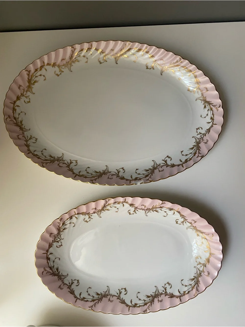 Royal Bayreuth Germany set of two oval platters